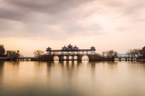 Schöne Szene am Tai-See, Taihu, Wuxi, Provinz Jiangsu, China — Stockfoto