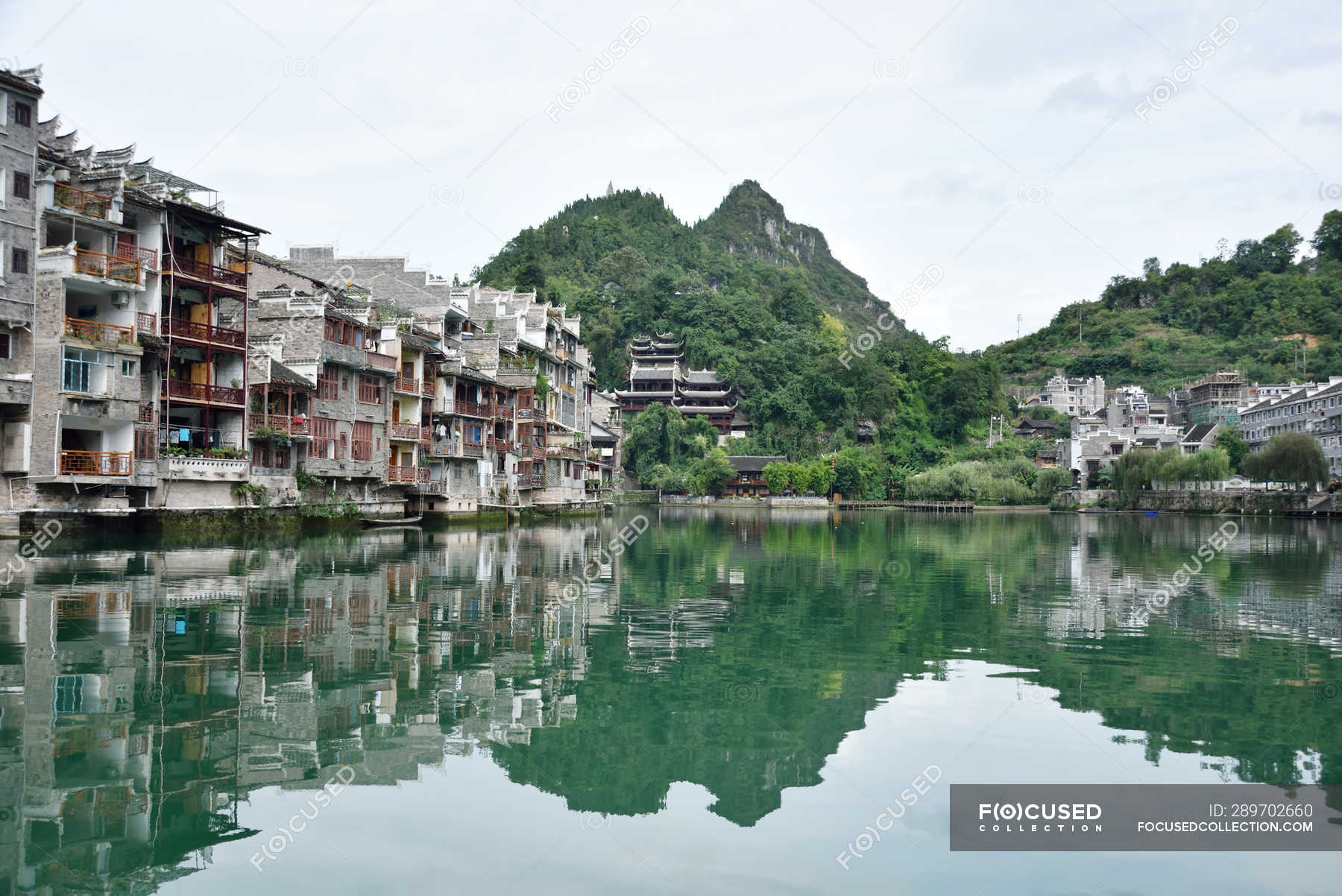 Ancient Town Of Zhenyuan, Guizhou Province, China — Village, Old Town ...