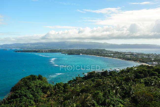 Hermoso paisaje Boracay vista desde la montaña Luho - foto de stock