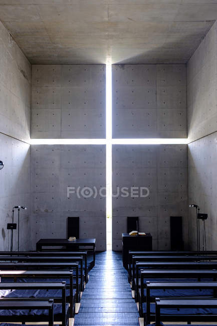 Tadao ando del Giappone della chiesa della luce — Foto stock