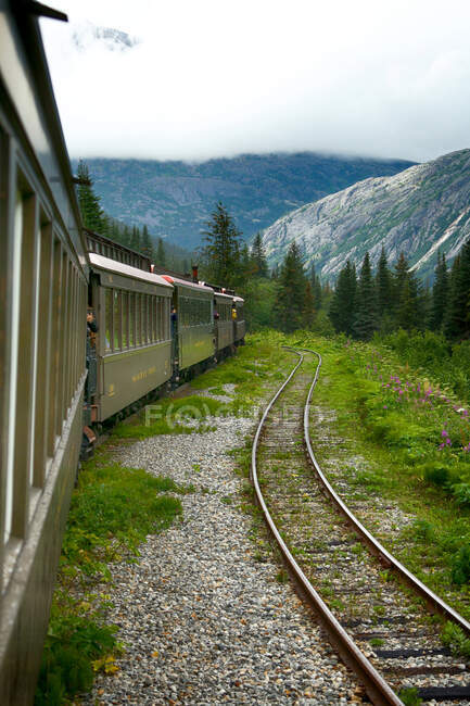 El tren en Alaska - foto de stock
