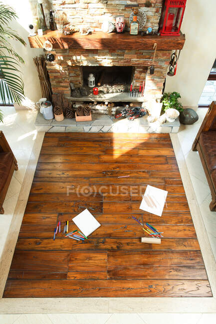 Aerial view of home interior — Stock Photo