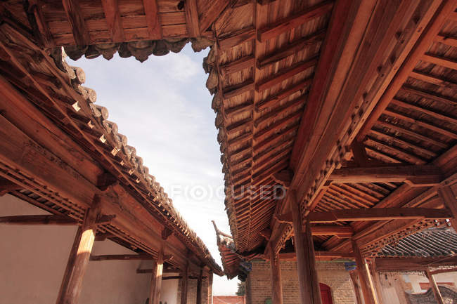 Wumen Wehr Gebäude von Chenggu County, Provinz Shaanxi, China — Stockfoto