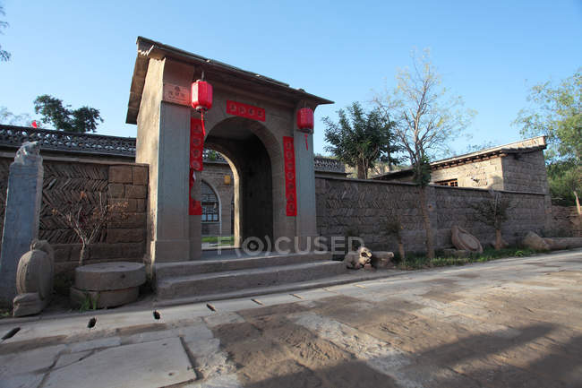 Alter Posten des Kreises Yanchuan, Provinz Shaanxi, China — Stockfoto