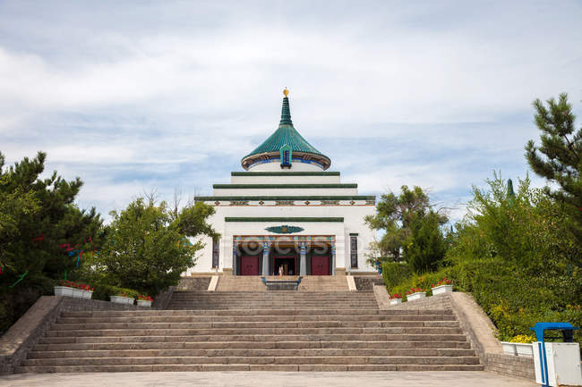 Tempio di Gengis khan, Ulanhot, Mongolia Interna, Cina — Foto stock