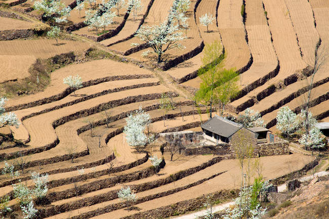 Вид с террасы Цинлун, Циньхуандао, Хэбэй, Китай — стоковое фото