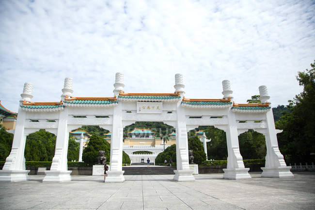 Arquitetura incrível no famoso Palácio Imperial em Taipei, Taiwan — Fotografia de Stock