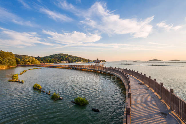 Красивый пейзаж Юаньтоучжу Уси, провинция Цзянсу, Китай — стоковое фото