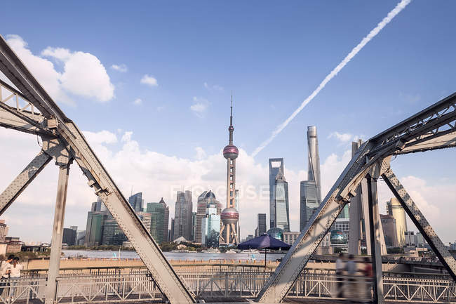 Architettura urbana moderna e Shanghai Cityscape, Shanghai, Cina — Foto stock