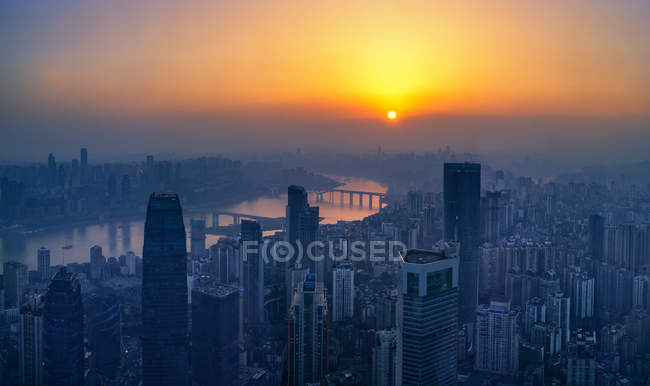 Paesaggio urbano della città di Chongqing, Cina — Foto stock