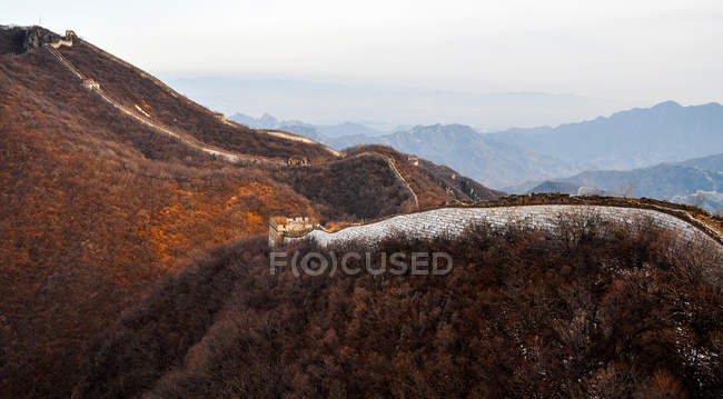 Famosa antica Grande Muraglia in autunno — Foto stock