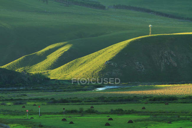 Beautiful Landscape at Hulun Buir Grassland Inner Mongolia — Stock Photo