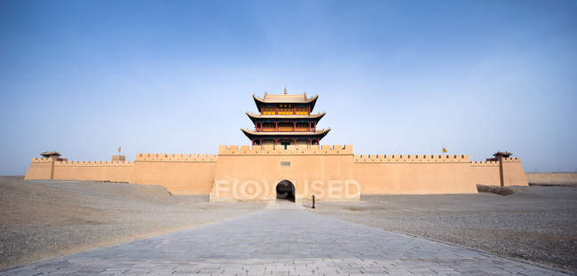 Architecture ancienne à Jiayuguan, province du Gansu, Chine — Photo de stock