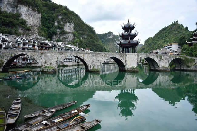 Ancient town of Zhenyuan, Guizhou Province, China — Stock Photo
