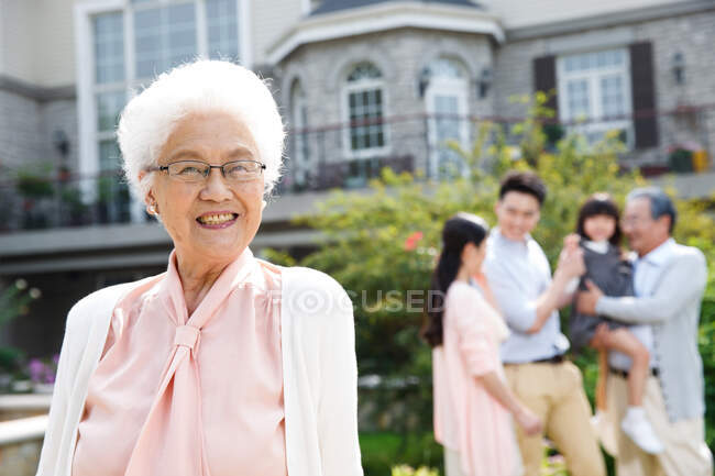 The happiness of the elderly — Stock Photo
