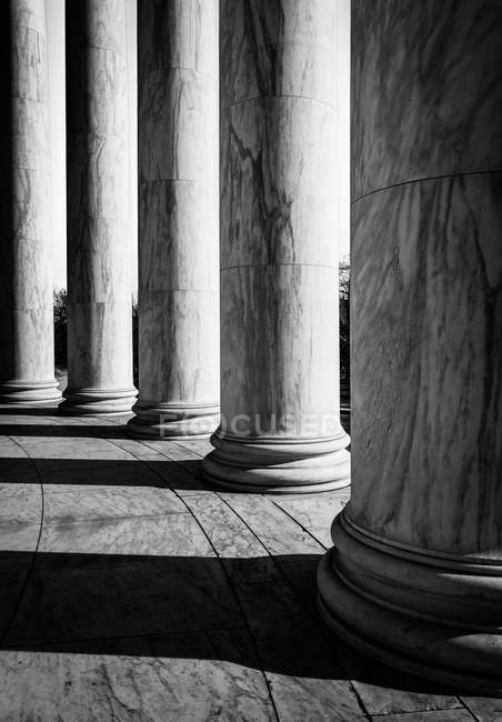 Columnas en el Thomas Jefferson Memorial, Washington, DC . - foto de stock