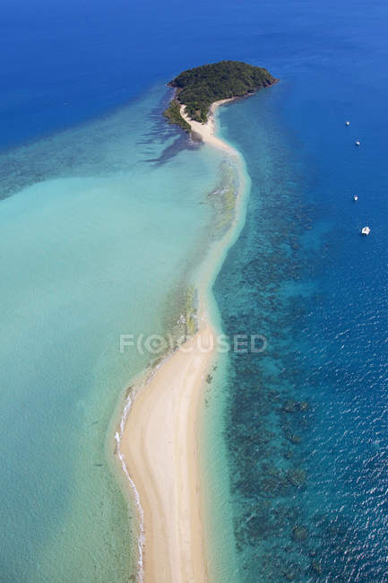 Paysage aérien île tropicale Whitsundays — Photo de stock