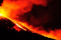 Eruzione del vulcano Etna, UNESCO, Patrimonio Mondiale dell'Umanità, Sicilia, Italia, Europa — Foto stock