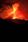 Eruption of Etna volcano, UNESCO, World Heritage Site, Sicily, Italy, Europe — Stock Photo