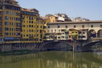 Ponte vecchio, Rio Arno, Florença, Toscana, Itália, Europa — Fotografia de Stock