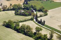 Luftaufnahme der Landschaft, Marken, Italien — Stockfoto