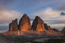 Tre cime di Lavaredo voir de Locatelli refuge, Dolomites, Alpes orientales, Trentin-Haut Adigel, Italie — Photo de stock