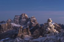 Vista de Lagazuoi, Pelmo, Lastoi de Formin, Cortina d 'Ampezzo, Cadore, Dolomiti, dolomites, Veneto, Itália — Fotografia de Stock