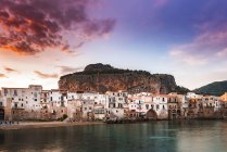 Cityscape, Cefal, Sicília, Itália, Europa — Fotografia de Stock