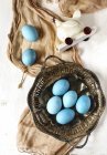 Naturally colored Easter eggs — Stock Photo