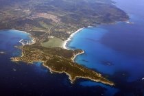 Aerial view Capo Carbonara and Isola Dei Cavoli, Villasimius, Cagliari, Sardinia, Italy, Europe — Stock Photo
