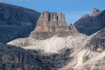 Tre cime di Lavaredo, Tre Cime di Lavaredo, Dolomiti, UNESCO, Patrimonio Mondiale dell'Umanità, Veneto, Italia, Europa — Foto stock