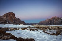 Tres picos de Lavaredo, Tre Cime di Lavaredo, Montaña Dolomitas, UNESCO, Patrimonio de la Humanidad, Veneto, Italia, Europa - foto de stock