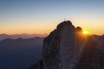 Sunrise over the Cima Una/Einser, Dolomiti di Sesto, Trentino-Alto Adige, Italy — Stock Photo