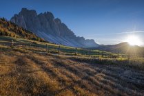 Parque natural Puez Olde, Trentino-Alto Adigio, Dolomitas, Alpes, Italia - foto de stock