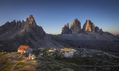 Tre cime di Lavaredo, Trentino-Alto Adige, Itália — Fotografia de Stock