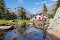 Malenco valley, Gerli Porro hutte, Malenco valley, Valtellina, Lombardy, Italy, Europe — Stock Photo