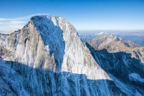 Aerial shot of the north face of Piz Badile located between Masino and Bregaglia Valley border Italy and Switzerland, Europe — Stock Photo