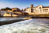 Tiberina island, Cestio bridge, Tiber river, Rome, Lazio, Italy, Europe — Stock Photo