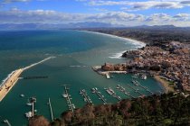 Veduta aerea, Castellamare del Golfo, Sicilia, Italia, Europa — Foto stock