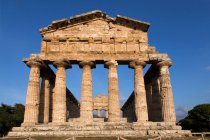Paestum sítio arqueológico, Campania, Itália, Europa — Fotografia de Stock
