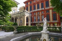 The garden of Palazzo Nicol Grimaldi palace, via Garibaldi 9, World heritage UNESCO site, Strade Nuove, Rolli Palaces, Genoa, Ligury, Italy, Europe — Stock Photo