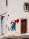 Деревня Мбаппе, остров Паттайя, Додеканес, остров Твельве, Греция, Европа — стоковое фото