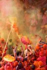 Празднование праздника Холи, Нандгаон, Махараштра, Индия, Азия — стоковое фото