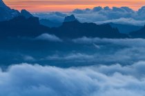 Panoramic view from Lagazuoi, Falzarego Pass, Dolomites, Italy — Stock Photo