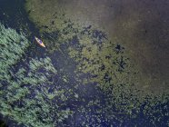 Aerial view, Annone Brianza, Lago di Annone, Annone Lake, Como Lake, Lombardy, Italy, Europe — Stock Photo