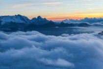 Panoramic view from Lagazuoi, Falzarego Pass, Dolomites, Italy — Stock Photo
