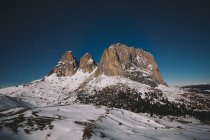 Grupo Sassolungo, Sella Pass, Dolomitas, Trentino Alto Adige, Italia - foto de stock