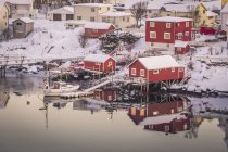 Reine, Lofoten Island, Noruega, Europa - foto de stock