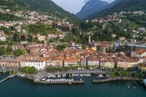 Aerial view, Bellano, Lake Como, Lombardy,. Italy, Europe — Stock Photo