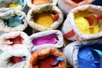 Traditional natural pigments, Kasbah, Chefchaouen, the blue pearl, village northeast of Morocco, North Africa, Africa — Stock Photo
